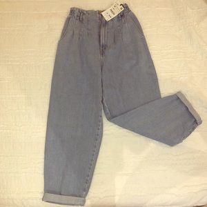 Zara paperbag baggy denim pants